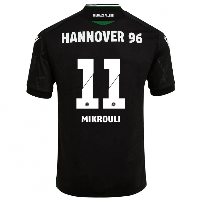 Danxen Kvinnor Alexia Mikrouli #11 Svart Grön Bortatröja Matchtröjor 2025/26 Tröjor T-Tröja
