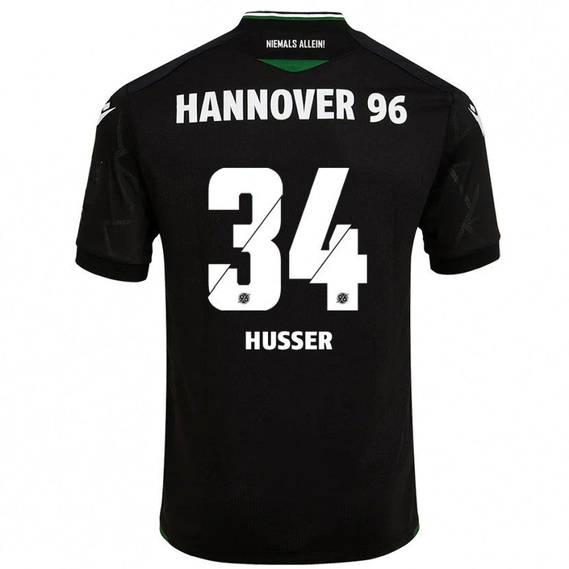 Danxen Kvinnor Denis Husser #34 Svart Grön Bortatröja Matchtröjor 2025/26 Tröjor T-Tröja