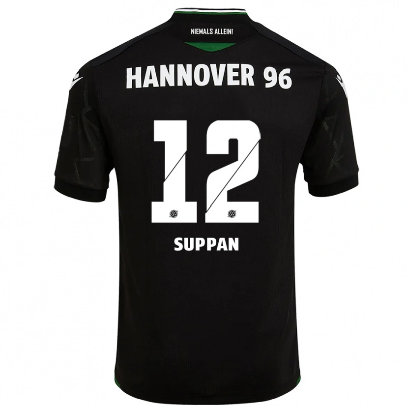 Danxen Kvinnor Jannik Suppan #12 Svart Grön Bortatröja Matchtröjor 2025/26 Tröjor T-Tröja