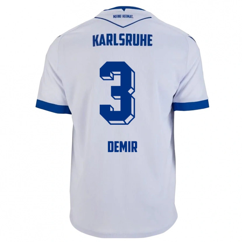 Danxen Kvinnor Arel Demir #3 Vit Blå Bortatröja Matchtröjor 2025/26 Tröjor T-Tröja