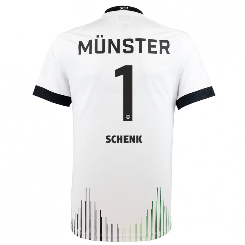 Danxen Kvinnor Johannes Schenk #1 Vit Svart Bortatröja Matchtröjor 2025/26 Tröjor T-Tröja
