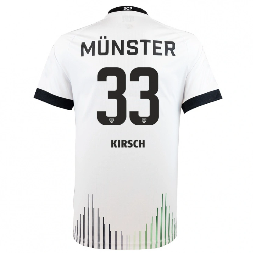 Danxen Kvinnor Marian Kirsch #33 Vit Svart Bortatröja Matchtröjor 2025/26 Tröjor T-Tröja