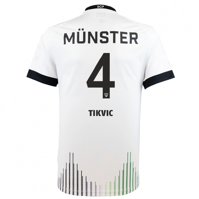 Danxen Kvinnor Antonio Tikvic #4 Vit Svart Bortatröja Matchtröjor 2025/26 Tröjor T-Tröja