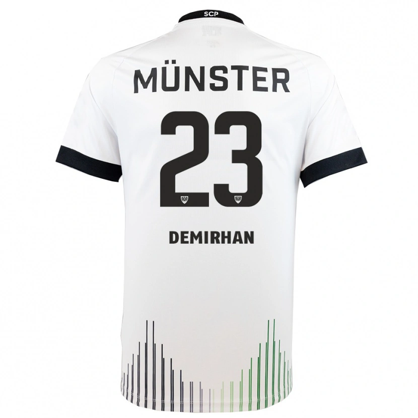 Danxen Kvinnor Mikail Demirhan #23 Vit Svart Bortatröja Matchtröjor 2025/26 Tröjor T-Tröja