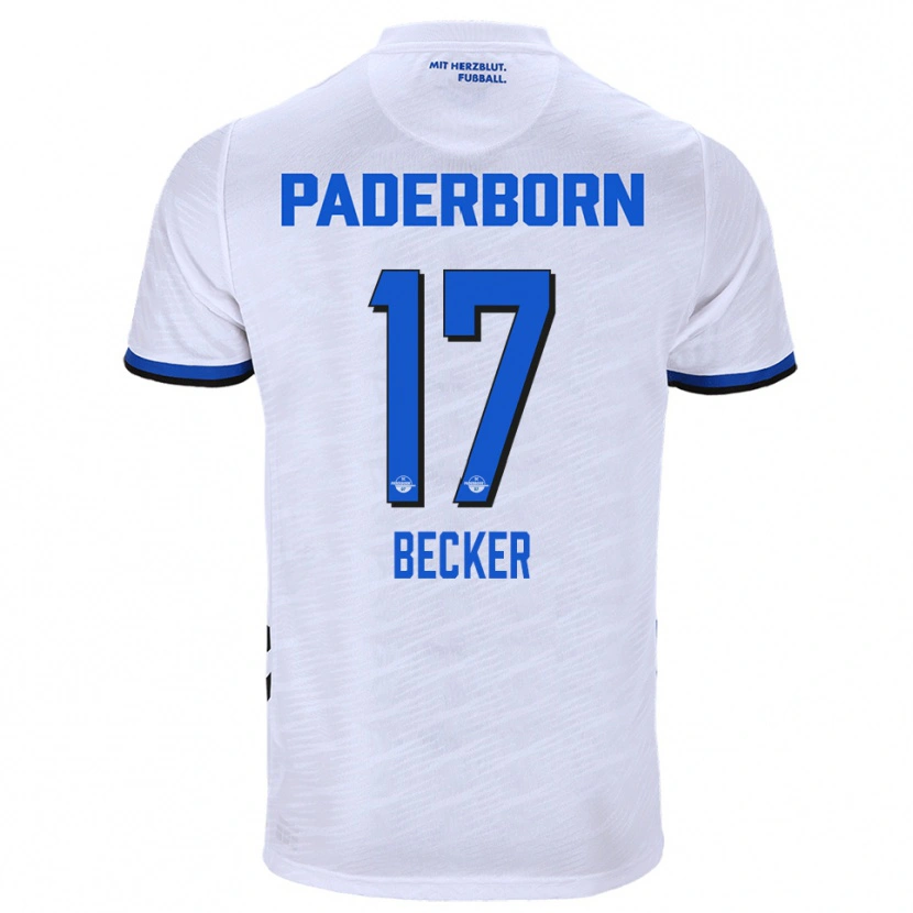 Danxen Kvinnor Marlon Becker #17 Vit Blå Bortatröja Matchtröjor 2025/26 Tröjor T-Tröja