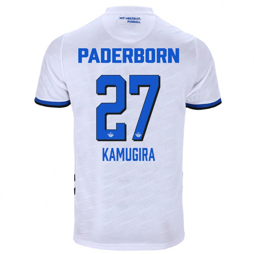 Danxen Kvinnor Rayan Kamugira #27 Vit Blå Bortatröja Matchtröjor 2025/26 Tröjor T-Tröja