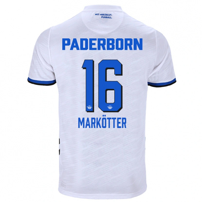 Danxen Kvinnor Jonah Markötter #16 Vit Blå Bortatröja Matchtröjor 2025/26 Tröjor T-Tröja