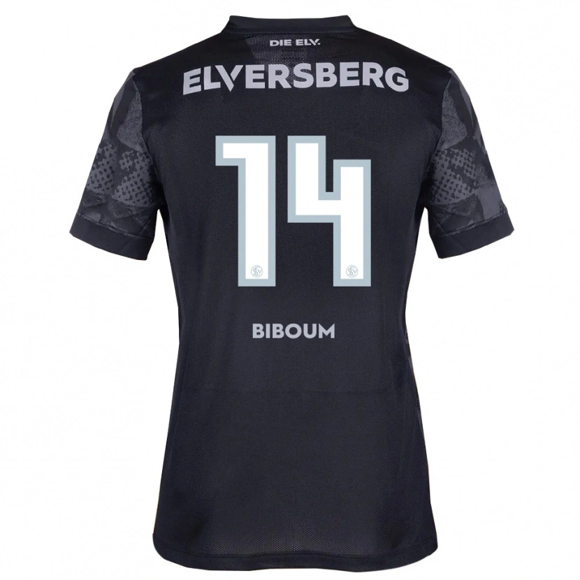 Danxen Kvinnor Carl Biboum #14 Svart Grå Bortatröja Matchtröjor 2025/26 Tröjor T-Tröja