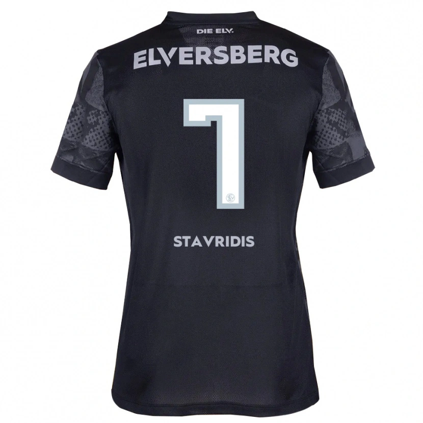 Danxen Kvinnor Angelos Stavridis #7 Svart Grå Bortatröja Matchtröjor 2025/26 Tröjor T-Tröja