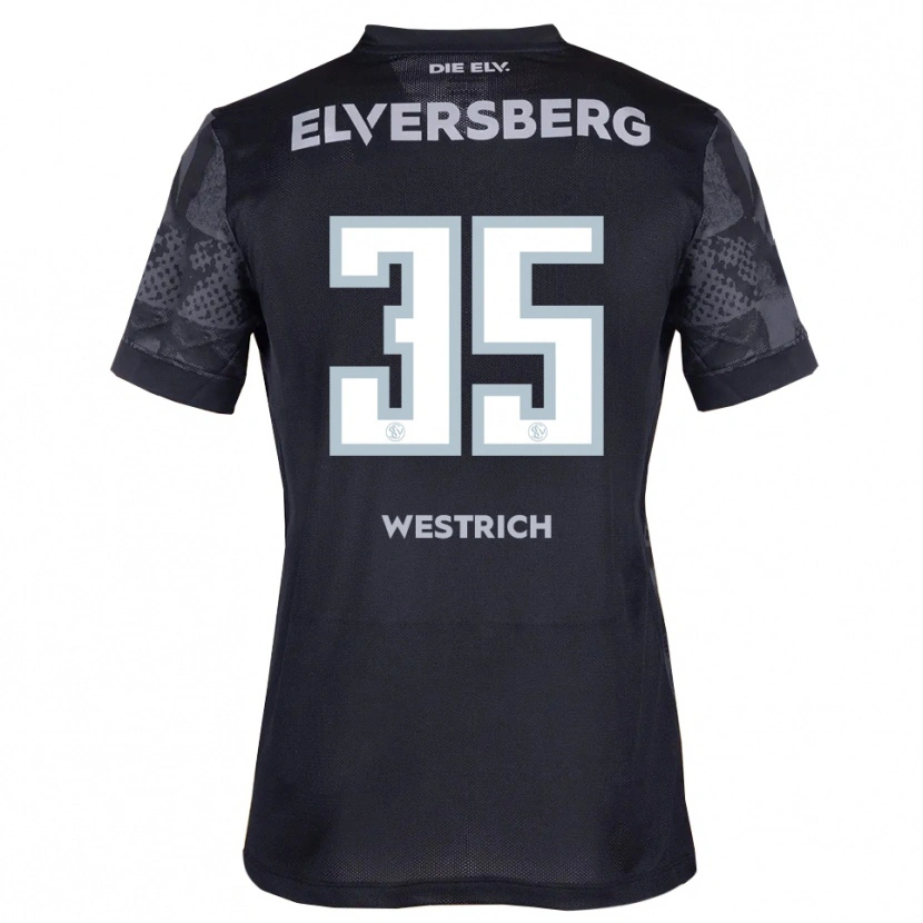 Danxen Kvinnor Louis Westrich #35 Svart Grå Bortatröja Matchtröjor 2025/26 Tröjor T-Tröja