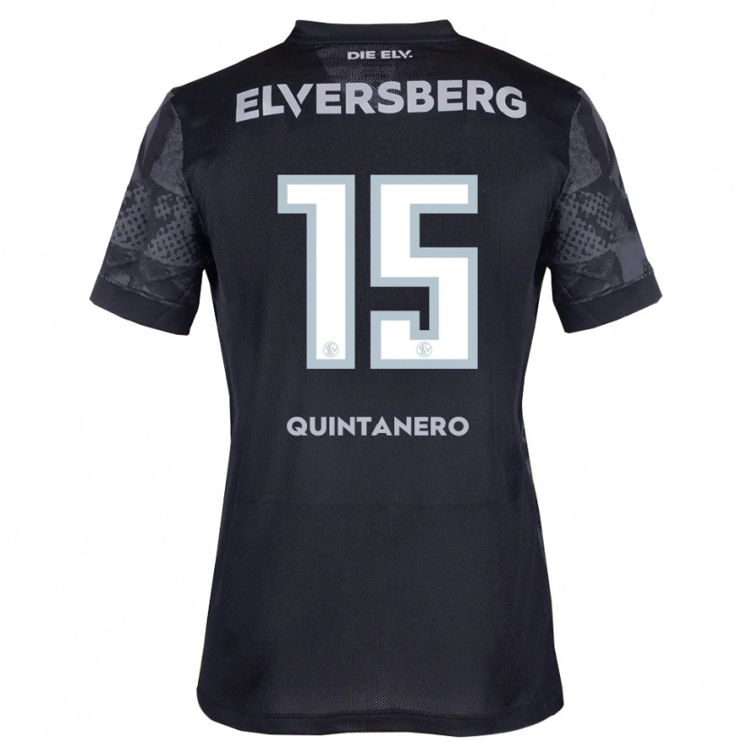Danxen Kvinnor Paula Cochlovius Quintanero #15 Svart Grå Bortatröja Matchtröjor 2025/26 Tröjor T-Tröja