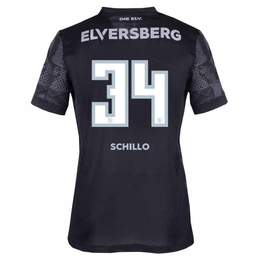 Danxen Kvinnor Hannah Schillo #34 Svart Grå Bortatröja Matchtröjor 2025/26 Tröjor T-Tröja