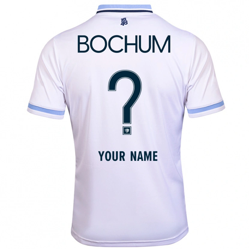 Danxen Kvinnor Ditt Namn #0 Vit Himmelsblå Bortatröja Matchtröjor 2025/26 Tröjor T-Tröja