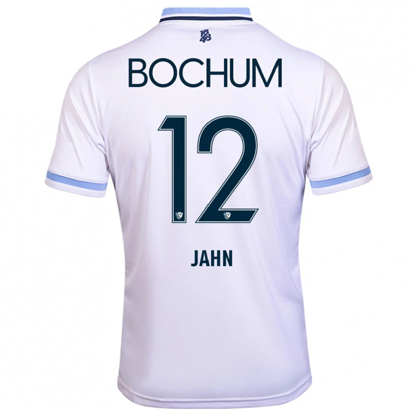 Danxen Kvinnor Niklas Jahn #12 Vit Himmelsblå Bortatröja Matchtröjor 2025/26 Tröjor T-Tröja