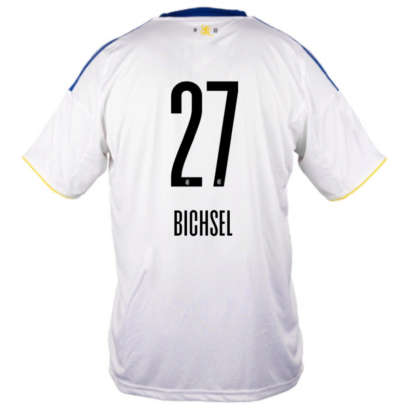 Danxen Kvinnor Joel Bichsel #27 Vit Blå Gul Bortatröja Matchtröjor 2025/26 Tröjor T-Tröja