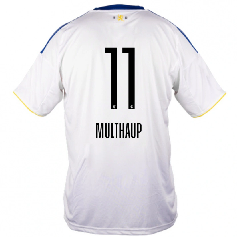 Danxen Kvinnor Maurice Multhaup #11 Vit Blå Gul Bortatröja Matchtröjor 2025/26 Tröjor T-Tröja