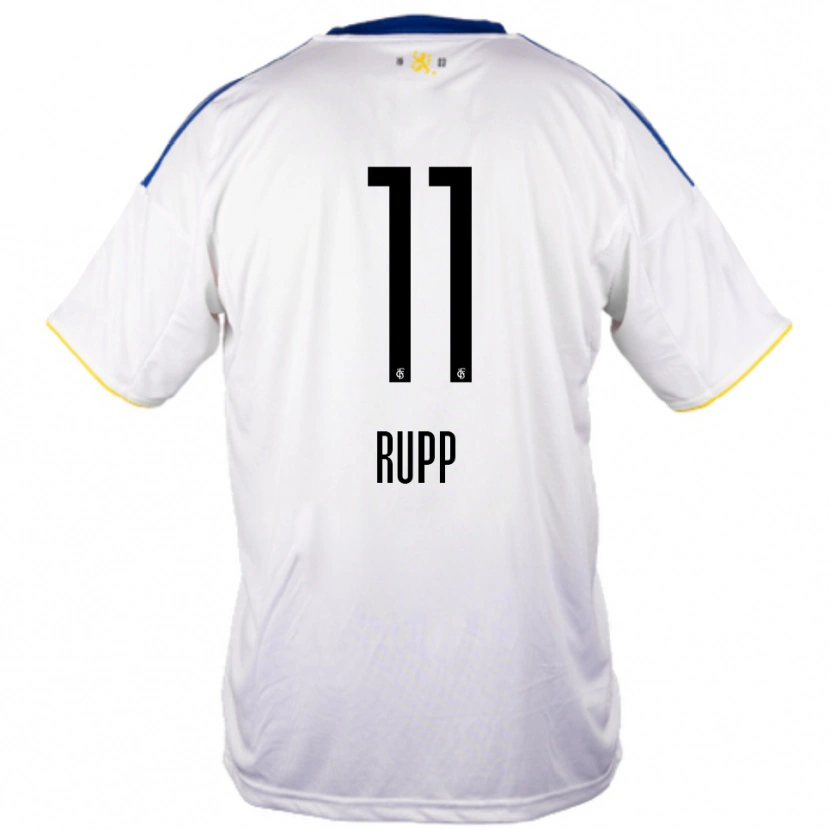Danxen Kvinnor Finn Rupp #11 Vit Blå Gul Bortatröja Matchtröjor 2025/26 Tröjor T-Tröja