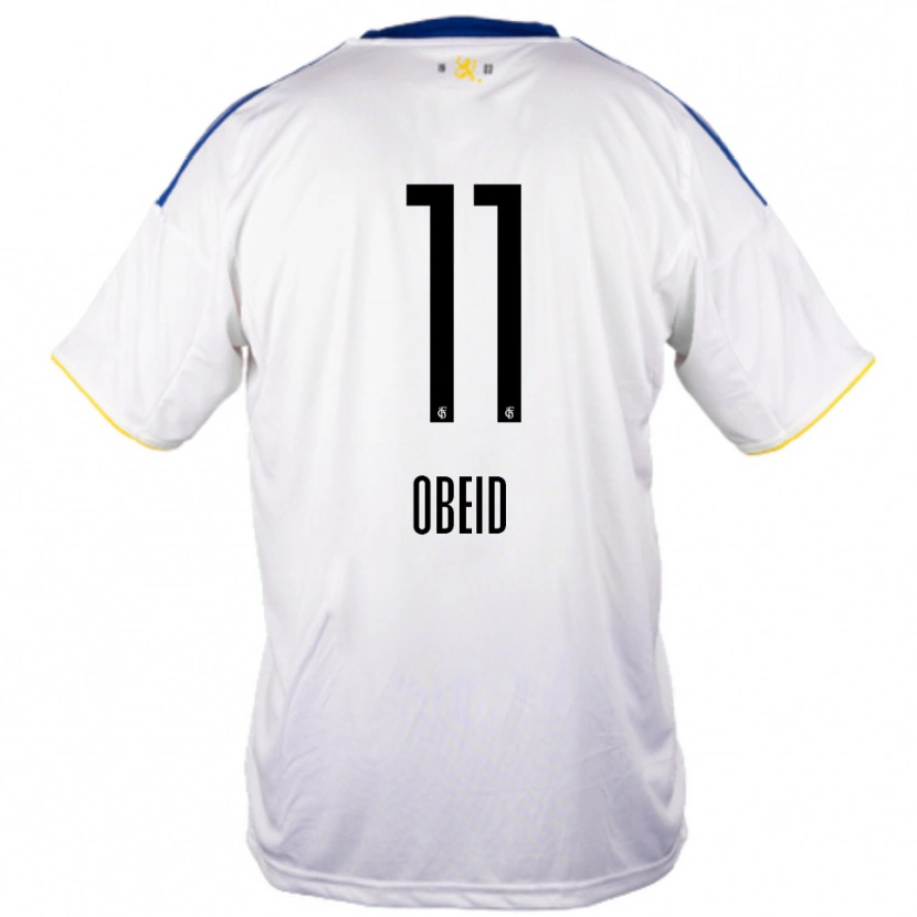Danxen Kvinnor Bibars Obeid #11 Vit Blå Gul Bortatröja Matchtröjor 2025/26 Tröjor T-Tröja
