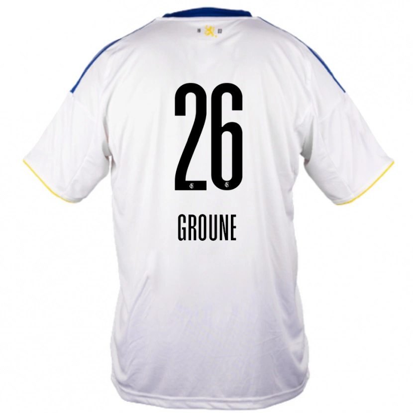 Danxen Kvinnor Amine Groune #26 Vit Blå Gul Bortatröja Matchtröjor 2025/26 Tröjor T-Tröja