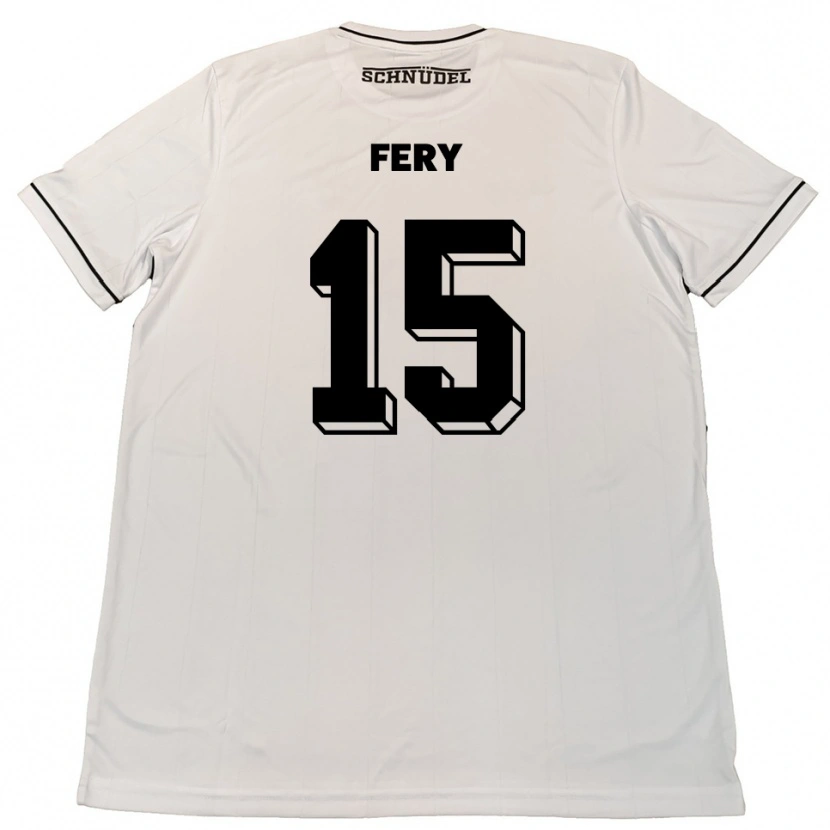 Danxen Kvinnor Kevin Fery #15 Vit Svart Bortatröja Matchtröjor 2025/26 Tröjor T-Tröja