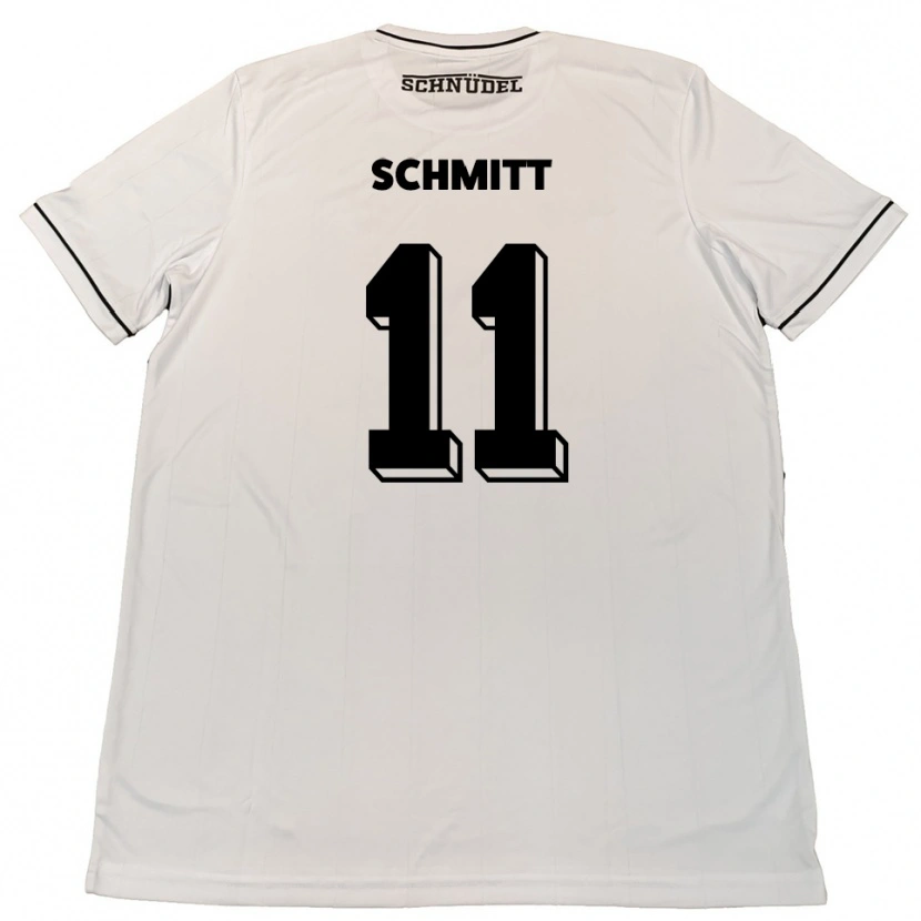 Danxen Kvinnor Valentin Schmitt #11 Vit Svart Bortatröja Matchtröjor 2025/26 Tröjor T-Tröja