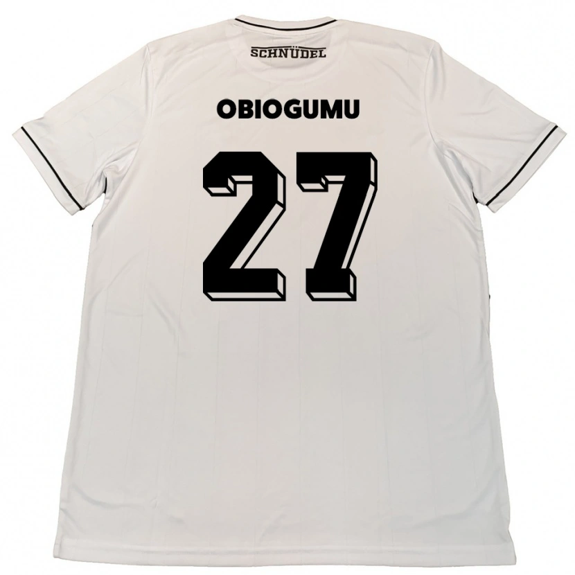 Danxen Kvinnor Uche Obiogumu #27 Vit Svart Bortatröja Matchtröjor 2025/26 Tröjor T-Tröja