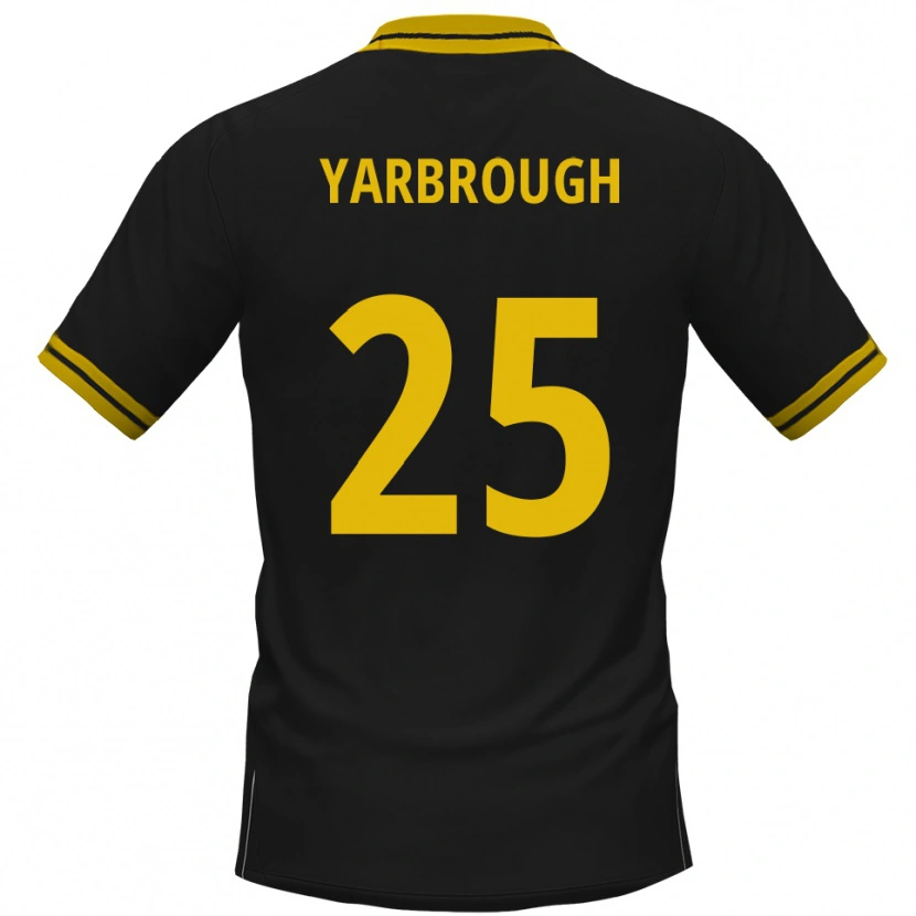Danxen Kvinnor Lamar Yarbrough #25 Svart Gul Bortatröja Matchtröjor 2025/26 Tröjor T-Tröja