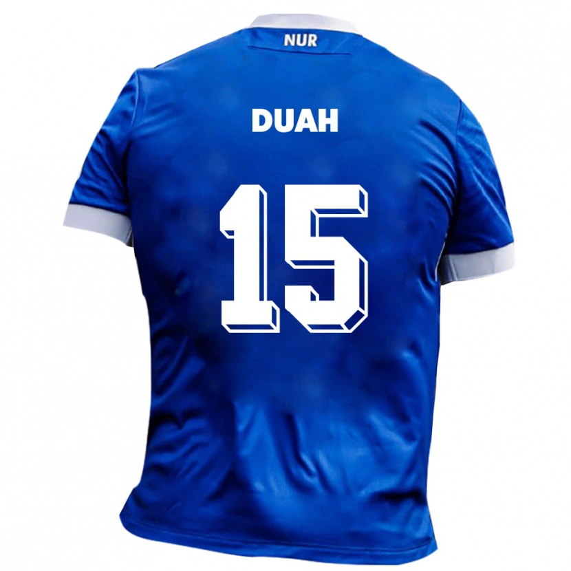 Danxen Kvinnor Dennis Duah #15 Blå Vit Bortatröja Matchtröjor 2025/26 Tröjor T-Tröja