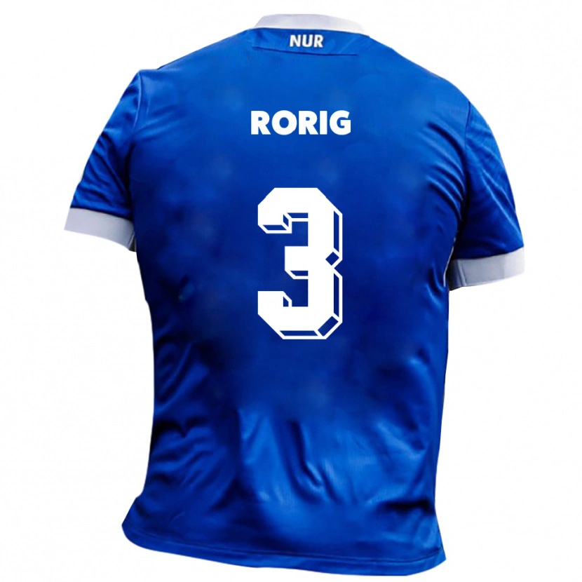 Danxen Kvinnor Henry Rorig #3 Blå Vit Bortatröja Matchtröjor 2025/26 Tröjor T-Tröja