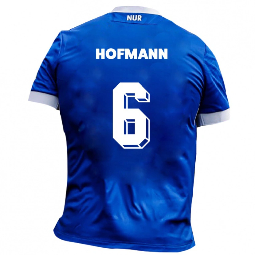 Danxen Kvinnor Jonas Hofmann #6 Blå Vit Bortatröja Matchtröjor 2025/26 Tröjor T-Tröja