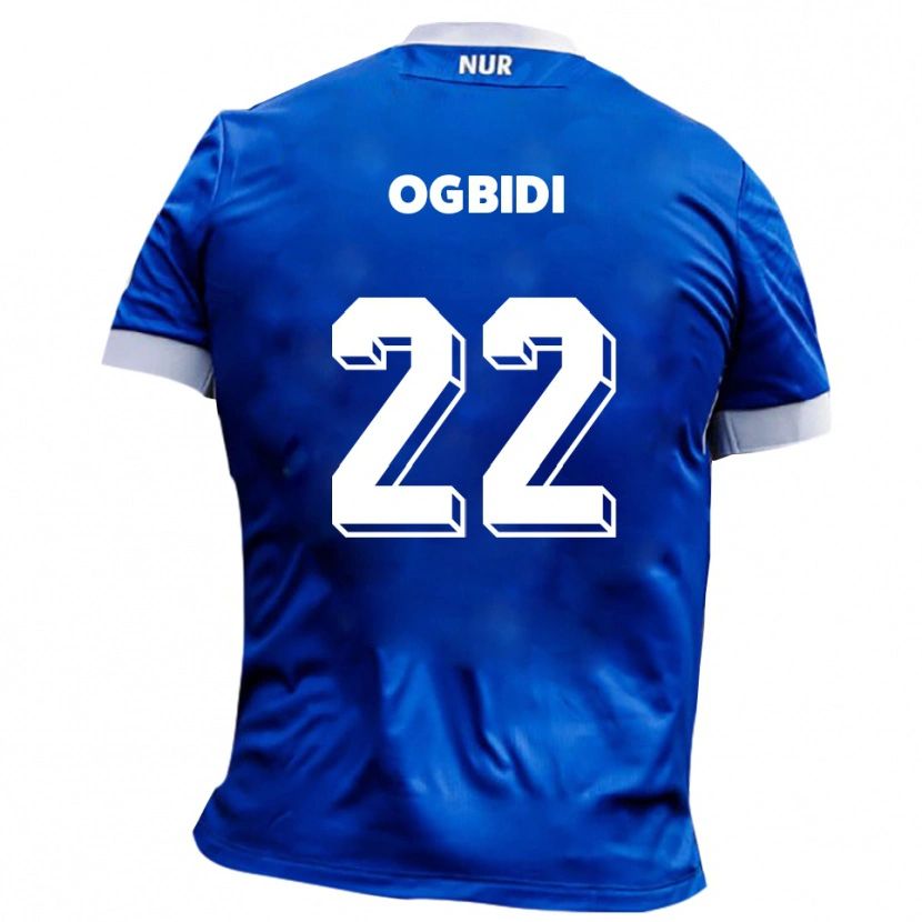 Danxen Kvinnor Theo Ogbidi #22 Blå Vit Bortatröja Matchtröjor 2025/26 Tröjor T-Tröja