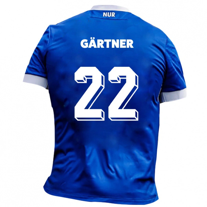 Danxen Kvinnor Justin Gärtner #22 Blå Vit Bortatröja Matchtröjor 2025/26 Tröjor T-Tröja
