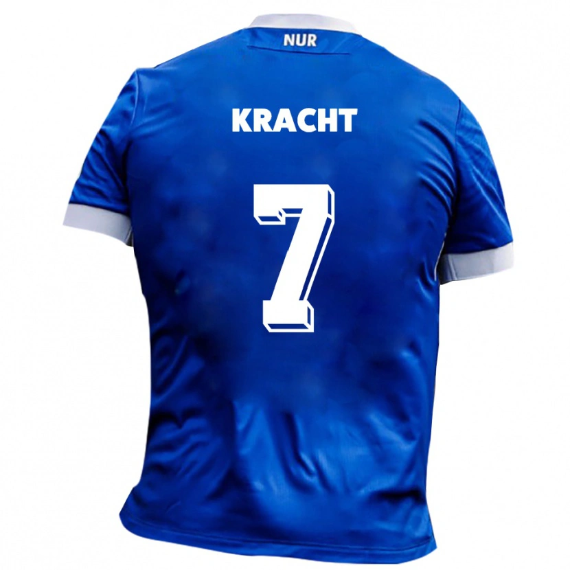 Danxen Kvinnor Edwin Kracht #7 Blå Vit Bortatröja Matchtröjor 2025/26 Tröjor T-Tröja