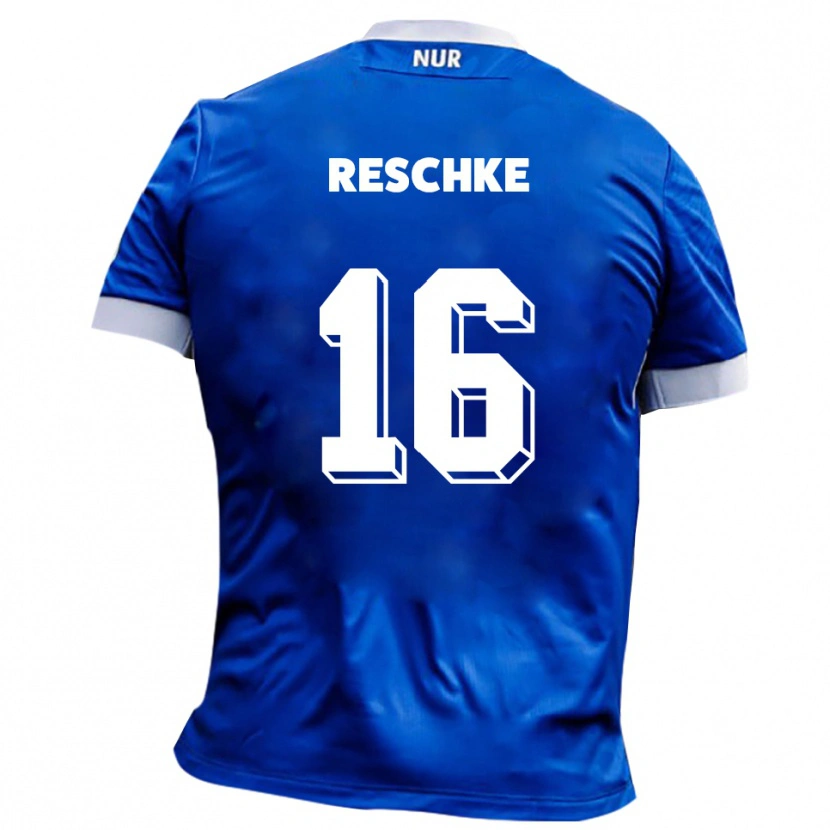 Danxen Kvinnor Aaron Reschke #16 Blå Vit Bortatröja Matchtröjor 2025/26 Tröjor T-Tröja