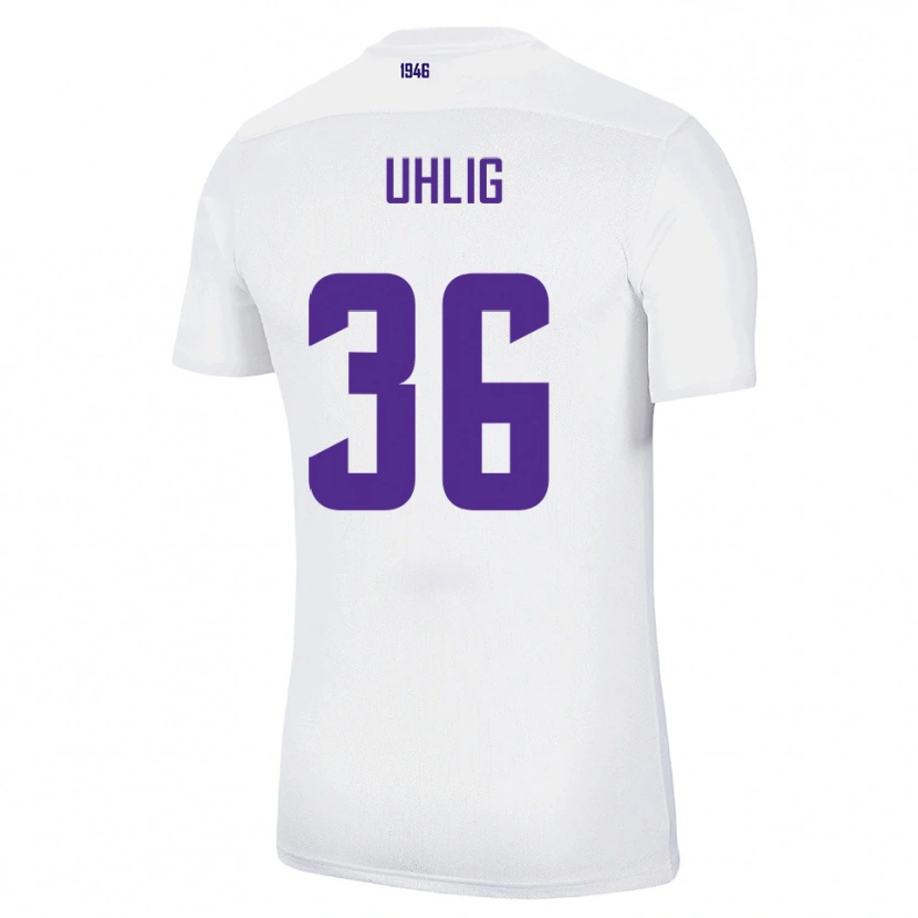 Danxen Kvinnor Max Uhlig #36 Vit Grön Bortatröja Matchtröjor 2025/26 Tröjor T-Tröja
