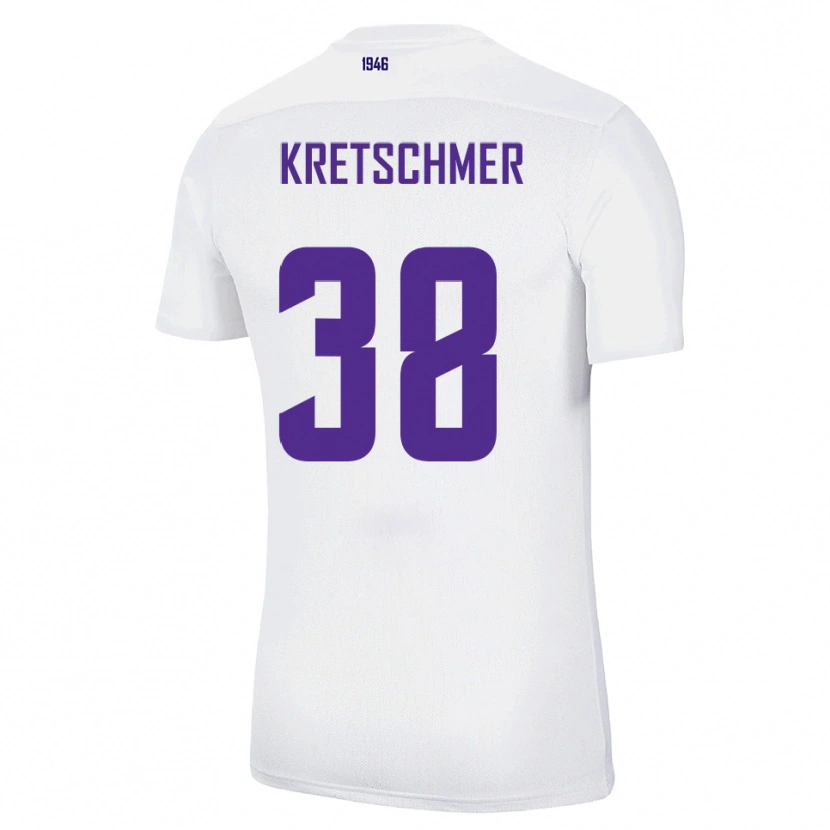 Danxen Kvinnor Theo Kretschmer #38 Vit Grön Bortatröja Matchtröjor 2025/26 Tröjor T-Tröja