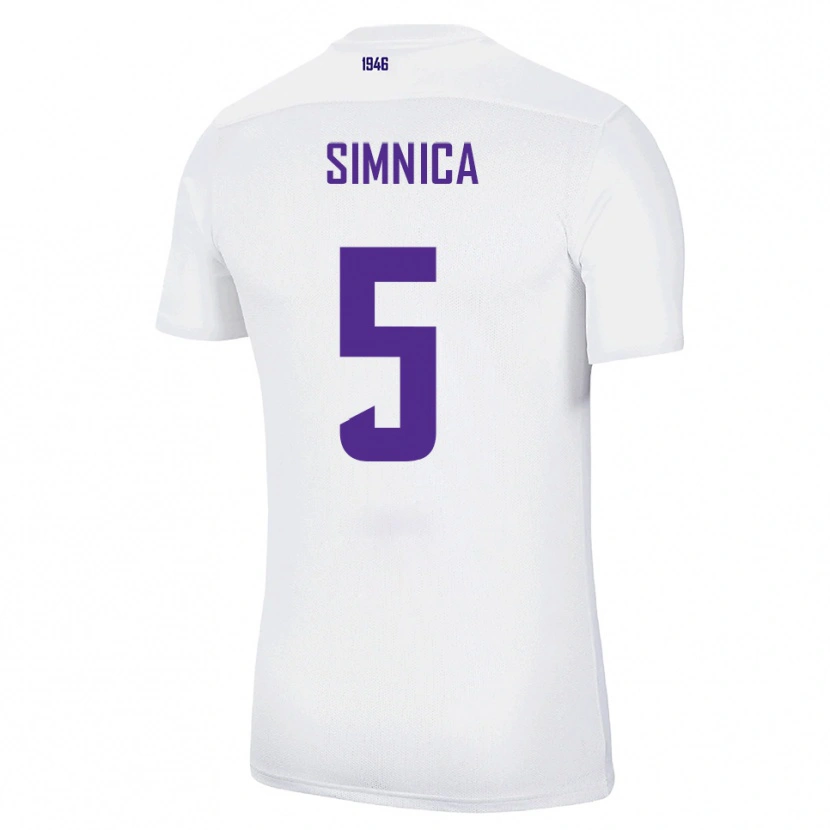 Danxen Kvinnor Luan Simnica #5 Vit Grön Bortatröja Matchtröjor 2025/26 Tröjor T-Tröja