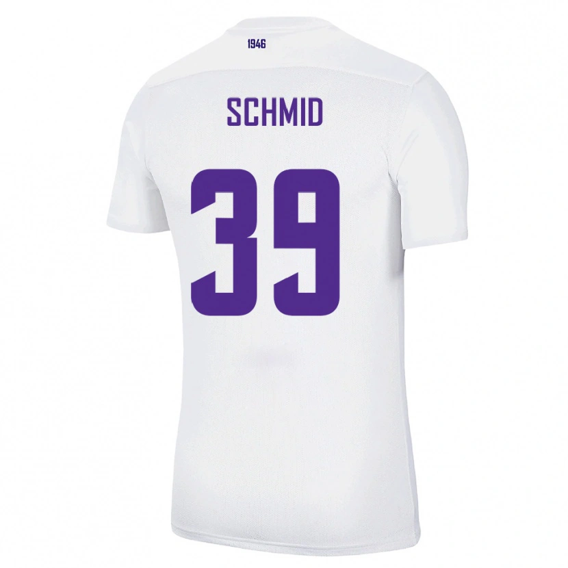 Danxen Kvinnor Maximilian Schmid #39 Vit Grön Bortatröja Matchtröjor 2025/26 Tröjor T-Tröja