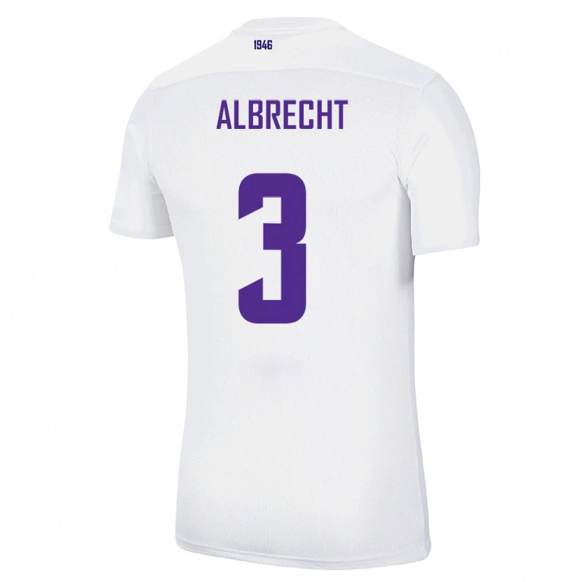 Danxen Kvinnor Ben Albrecht #3 Vit Grön Bortatröja Matchtröjor 2025/26 Tröjor T-Tröja