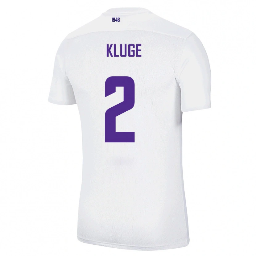 Danxen Kvinnor Maximilian Kluge #2 Vit Grön Bortatröja Matchtröjor 2025/26 Tröjor T-Tröja