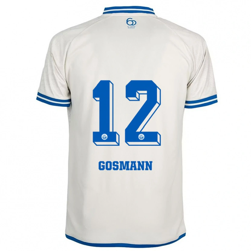 Danxen Kvinnor Hermann Gosmann #12 Vit Blå Bortatröja Matchtröjor 2025/26 Tröjor T-Tröja