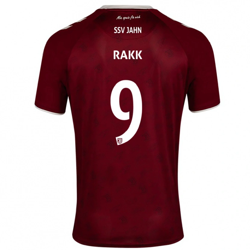 Danxen Kvinnor Lars Rakk #9 Vinröd Vit Bortatröja Matchtröjor 2025/26 Tröjor T-Tröja