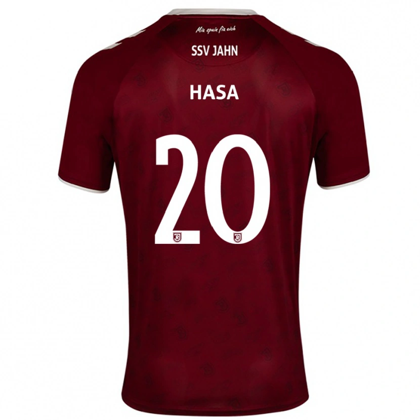 Danxen Kvinnor Samuel Hasa #20 Vinröd Vit Bortatröja Matchtröjor 2025/26 Tröjor T-Tröja