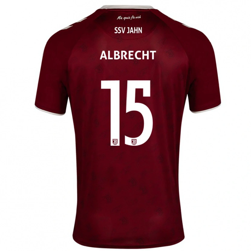 Danxen Kvinnor Felix Albrecht #15 Vinröd Vit Bortatröja Matchtröjor 2025/26 Tröjor T-Tröja