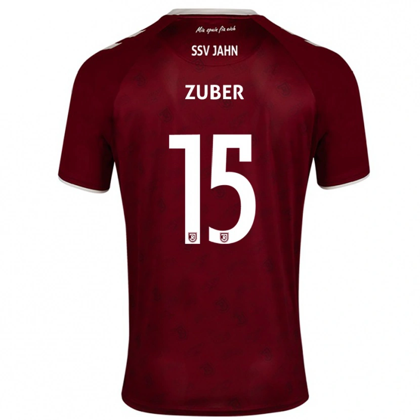 Danxen Kvinnor Samuel Zuber #15 Vinröd Vit Bortatröja Matchtröjor 2025/26 Tröjor T-Tröja