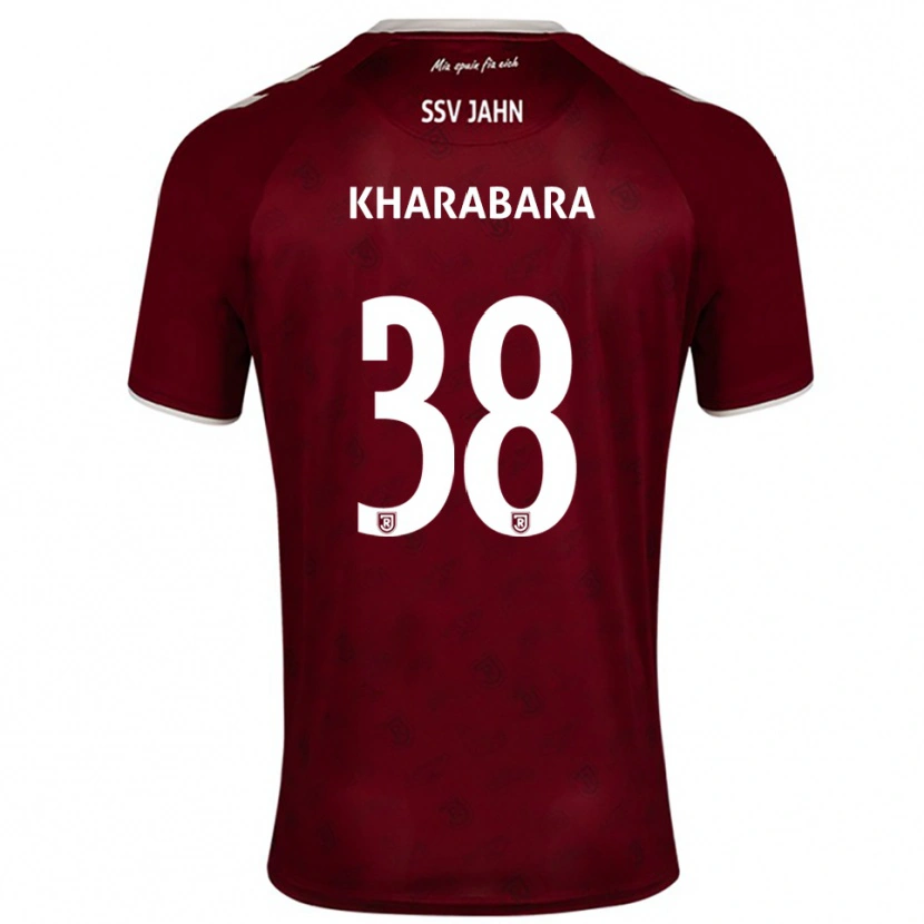 Danxen Kvinnor Volodymyr Kharabara #38 Vinröd Vit Bortatröja Matchtröjor 2025/26 Tröjor T-Tröja