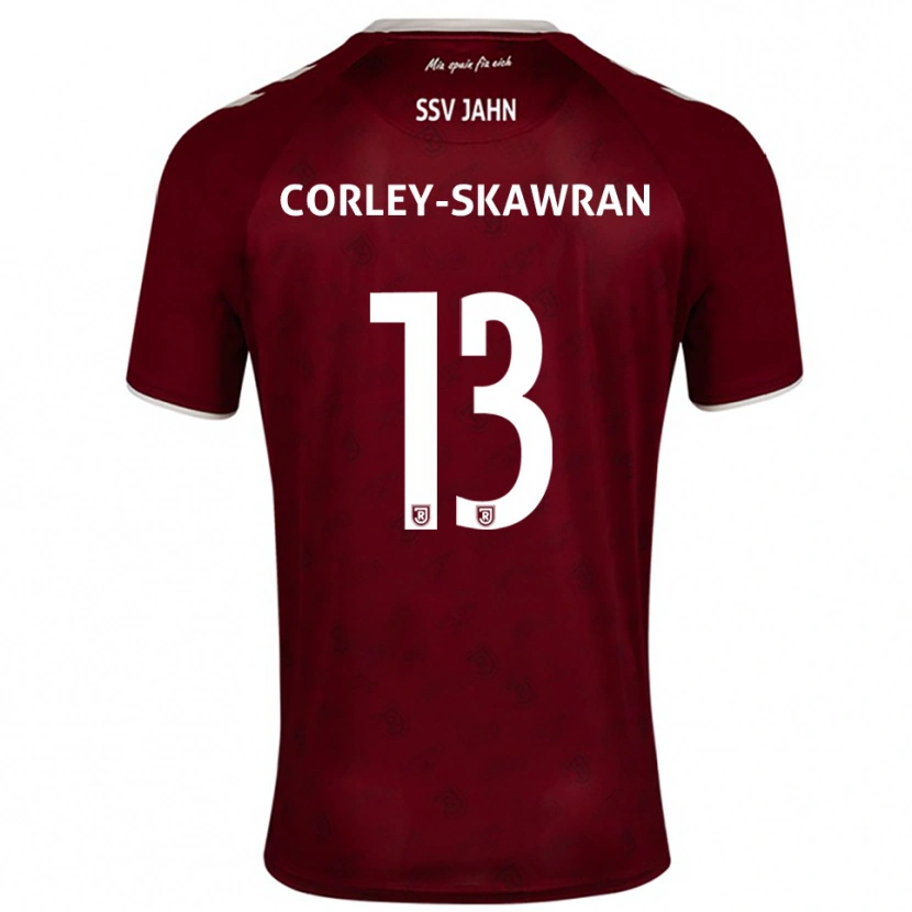 Danxen Kvinnor Dorian Corley-Skawran #13 Vinröd Vit Bortatröja Matchtröjor 2025/26 Tröjor T-Tröja