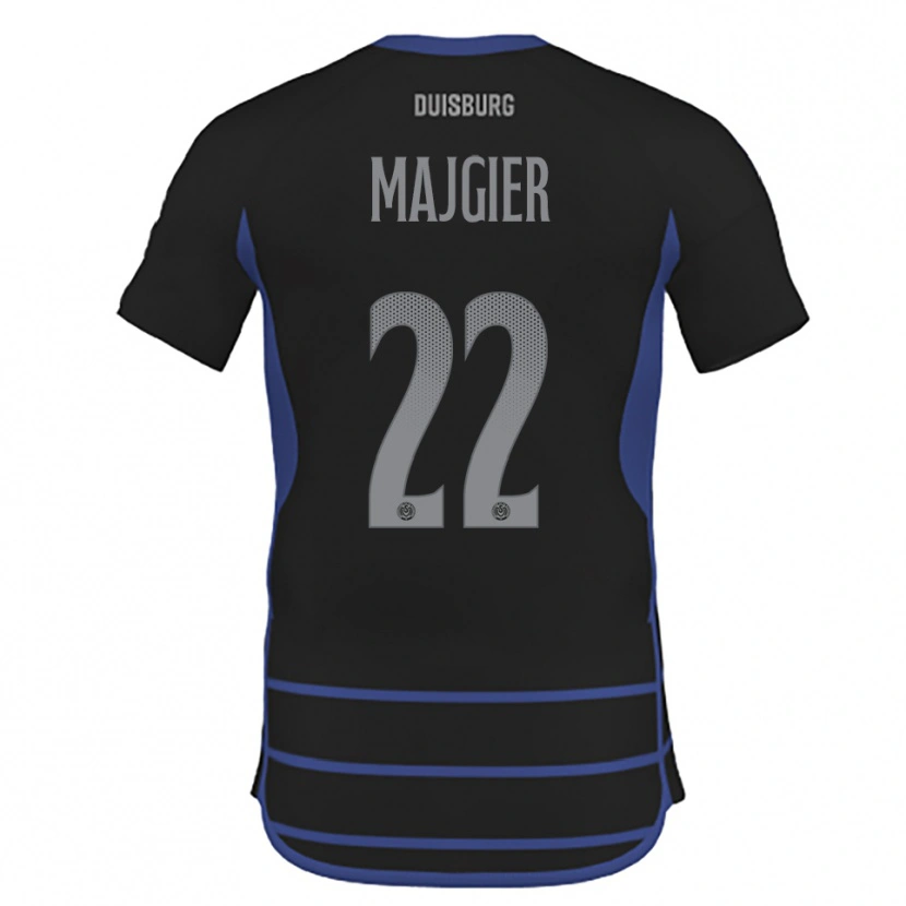 Danxen Kvinnor Philipp Majgier #22 Svart Blå Bortatröja Matchtröjor 2025/26 Tröjor T-Tröja
