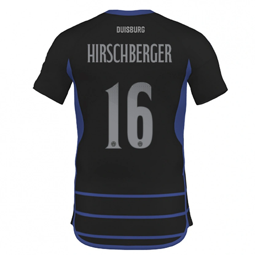 Danxen Kvinnor Isabell Hirschberger #16 Svart Blå Bortatröja Matchtröjor 2025/26 Tröjor T-Tröja