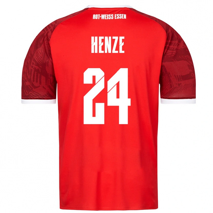 Danxen Kvinnor Brandon-Louis Henze #24 Röd Vinröd Vit Bortatröja Matchtröjor 2025/26 Tröjor T-Tröja